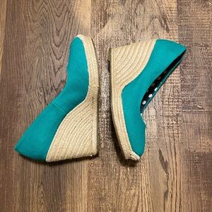 Merona - Teal Espadrilles Wedges